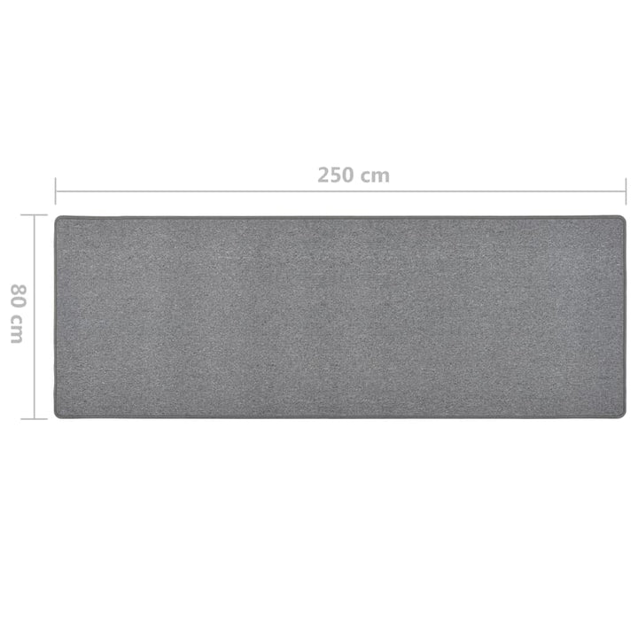 tæppeløber 80x250 cm mørkegrå