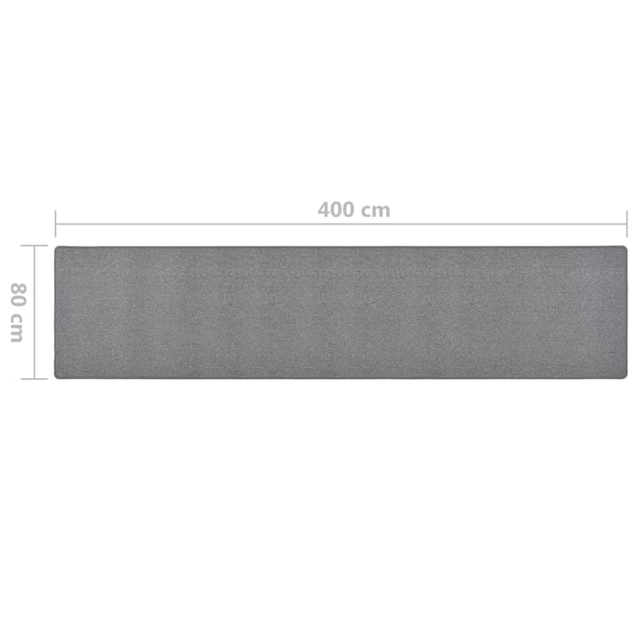 tæppeløber 80x400 cm mørkegrå