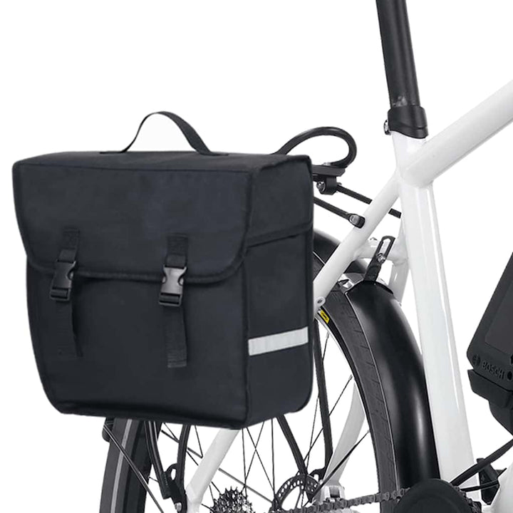 enkelt cykeltaske til bagagebærer vandtæt 21 l sort