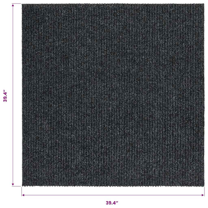 snavsbestandig tæppeløber 100x100 cm antracitgrå