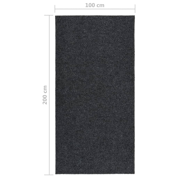 snavsbestandig tæppeløber 100x200 cm antracitgrå