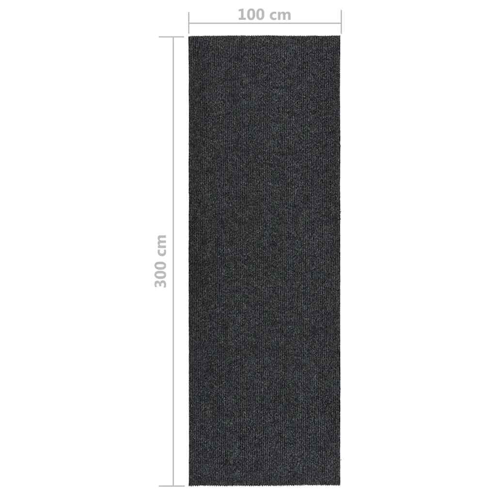 snavsbestandig tæppeløber 100x300 cm antracitgrå