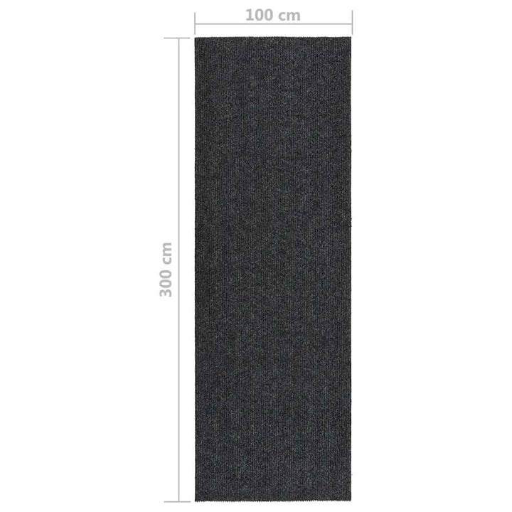 snavsbestandig tæppeløber 100x300 cm antracitgrå