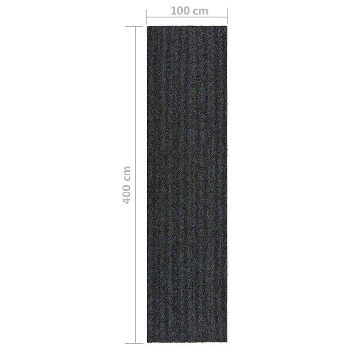 snavsbestandig tæppeløber 100x400 cm antracitgrå