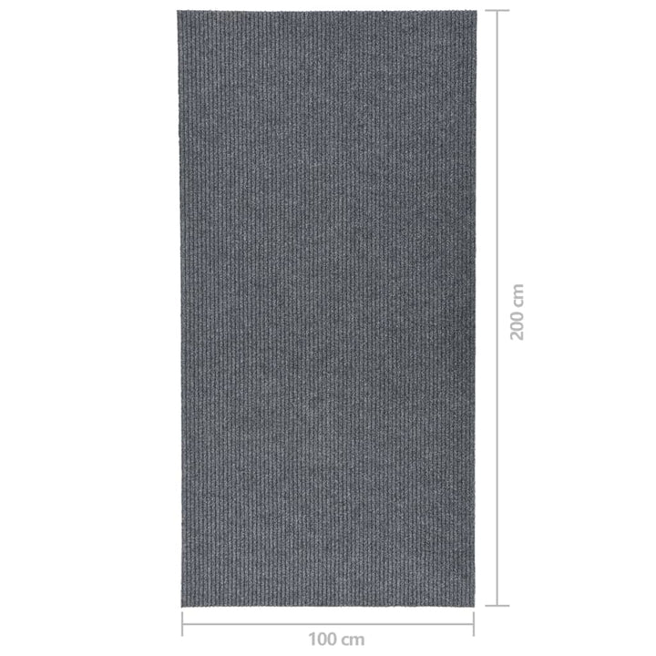 snavsbestandig tæppeløber 100x200 cm grå