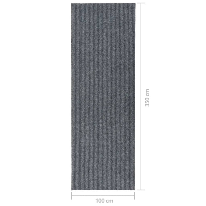 snavsbestandig tæppeløber 100x350 cm grå