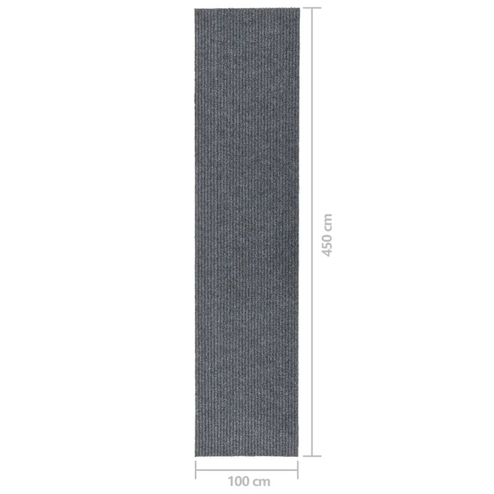 snavsbestandig tæppeløber 100x450 cm grå