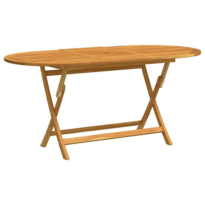 foldbart havebord 160x85x75 cm massivt eukalyptustræ