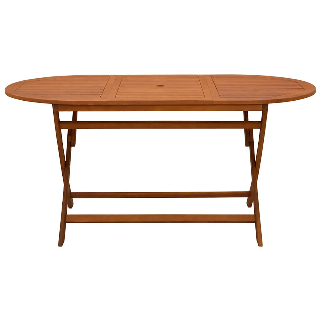 foldbart havebord 160x85x75 cm massivt eukalyptustræ