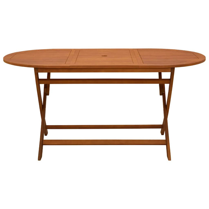 foldbart havebord 160x85x75 cm massivt eukalyptustræ