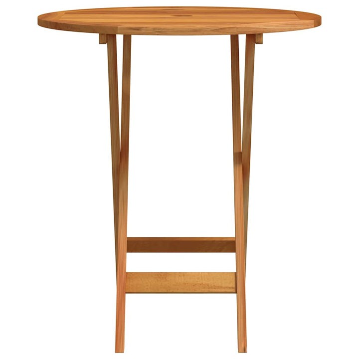 foldbart havebord Ø60x75 cm massivt eukalyptustræ