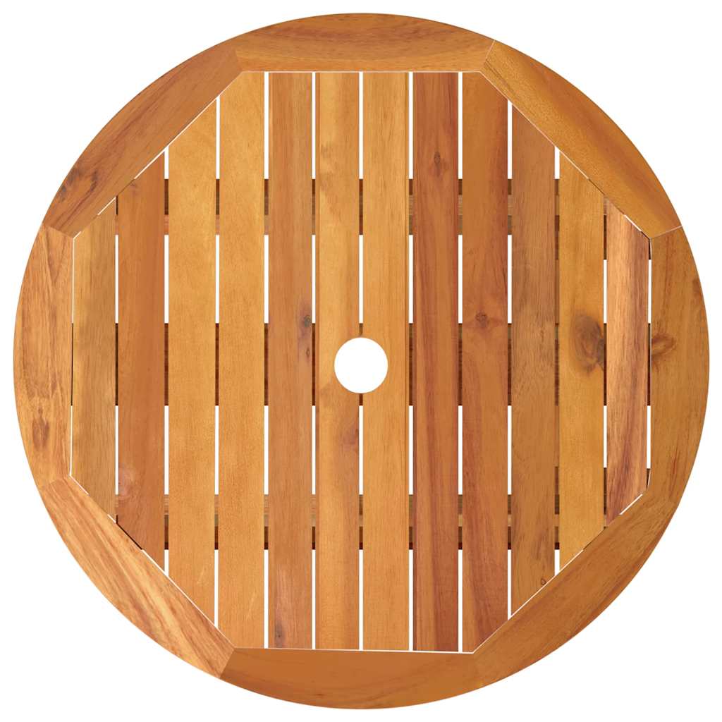 foldbart havebord Ø60x75 cm massivt eukalyptustræ