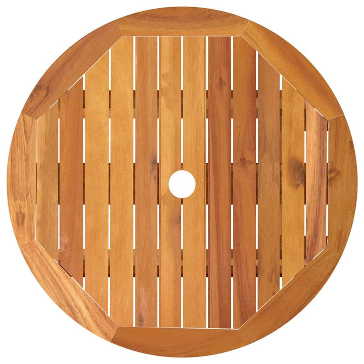 foldbart havebord Ø60x75 cm massivt eukalyptustræ