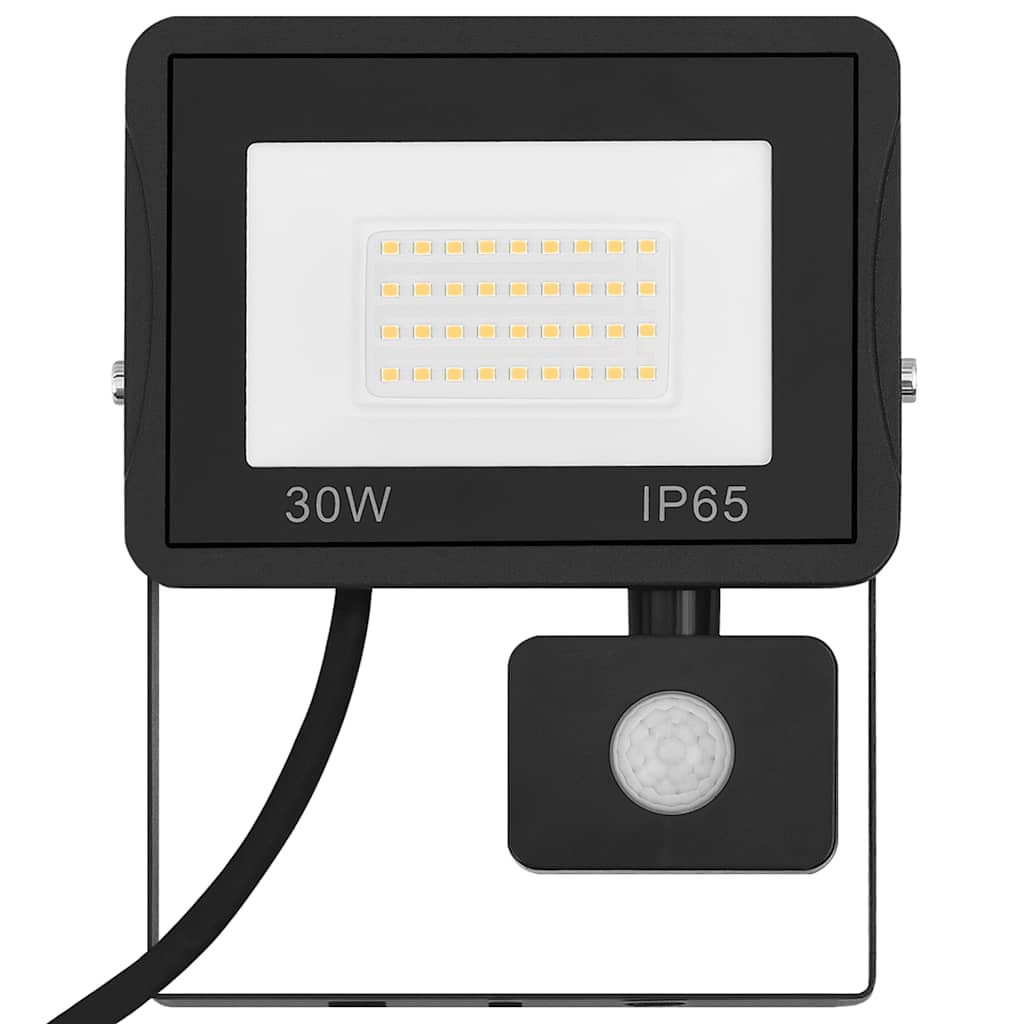 LED-projektør med sensor 30 W kold hvid