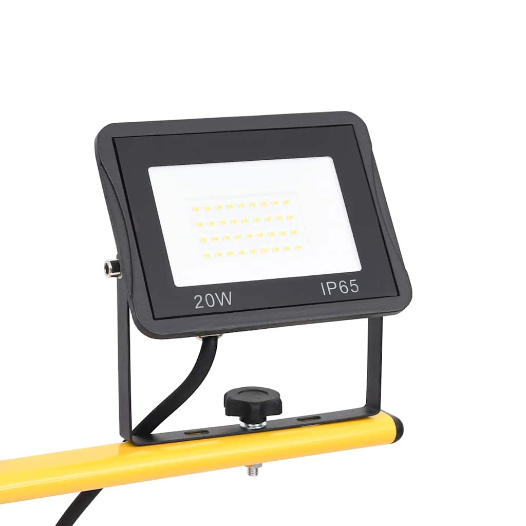 LED-projektør med stativ 2x20 W varm hvid