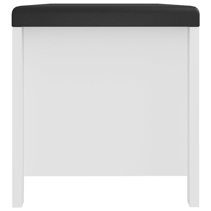 opbevaringskasse med hynde 105x40x45 cm konstrueret træ hvid
