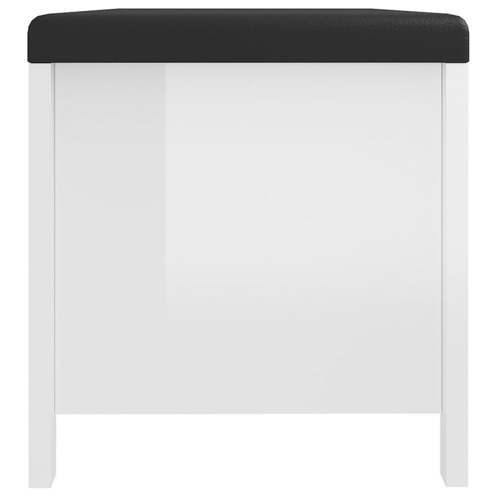 opbevaringskasse med hynde 105x40x45cm konstrueret træ højglans