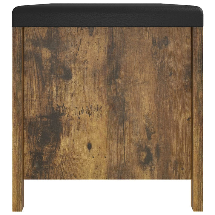 opbevaringskasse med hynde 105x40x45cm konstrueret træ røget eg