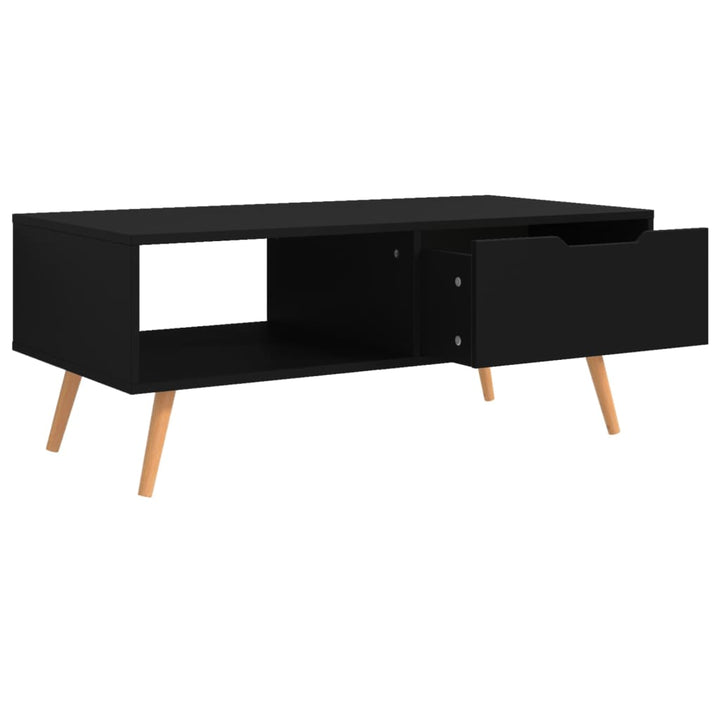 sofabord 100x49,5x43 cm konstrueret træ sort