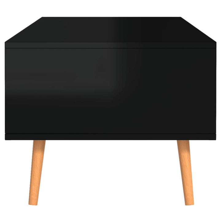 sofabord 100x49,5x43 cm konstrueret træ sort højglans