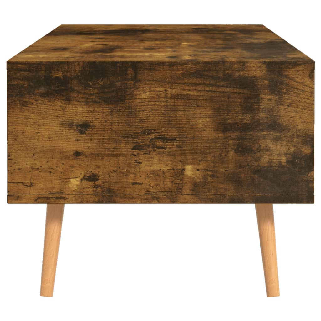 sofabord 100x49,5x43 cm konstrueret træ røget eg