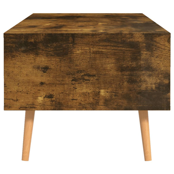 sofabord 100x49,5x43 cm konstrueret træ røget eg