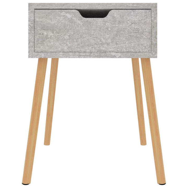 sengebord 40x40x56 cm konstrueret træ betongrå