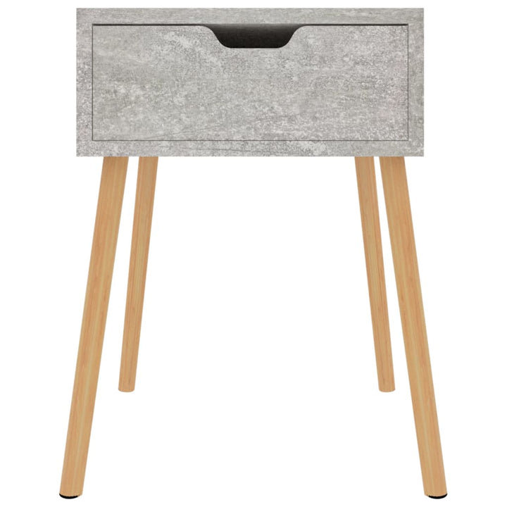 sengeborde 2 stk. 40x40x56 cm konstrueret træ betongrå