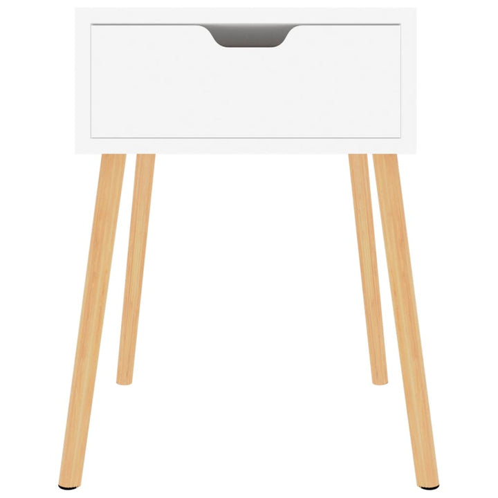sengeborde 2 stk. 40x40x56 cm konstrueret træ hvid højglans