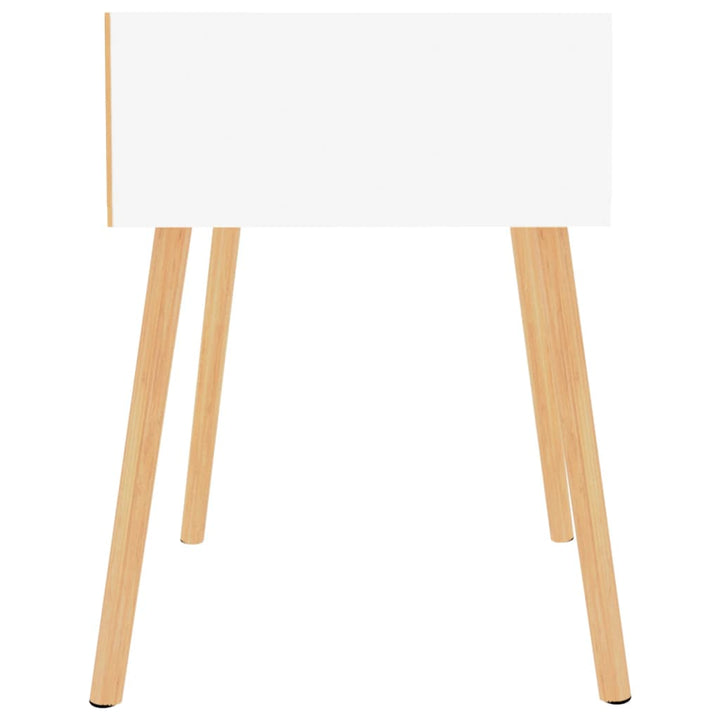 sengeborde 2 stk. 40x40x56 cm konstrueret træ hvid højglans