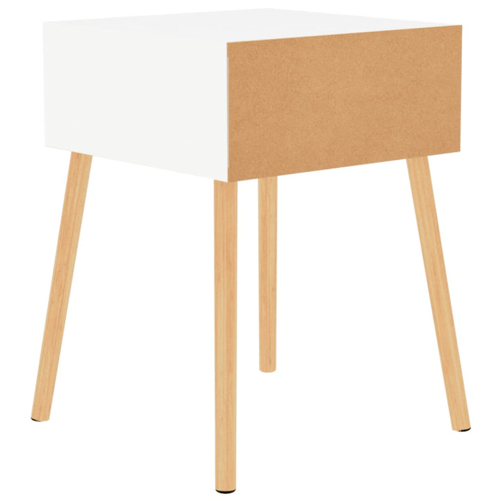 sengeborde 2 stk. 40x40x56 cm konstrueret træ hvid højglans