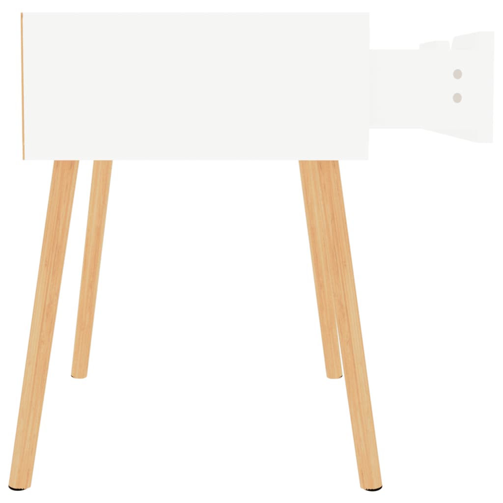 sengeborde 2 stk. 40x40x56 cm konstrueret træ hvid højglans