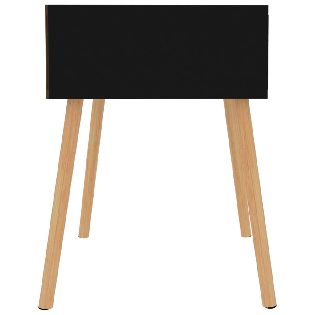 sengebord 40x40x56 cm konstrueret træ sort højglans
