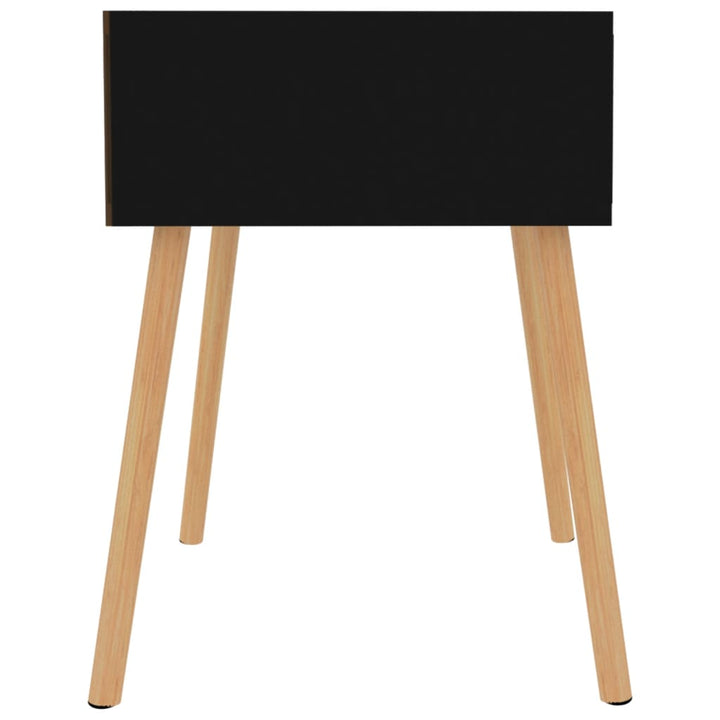 sengebord 40x40x56 cm konstrueret træ sort højglans