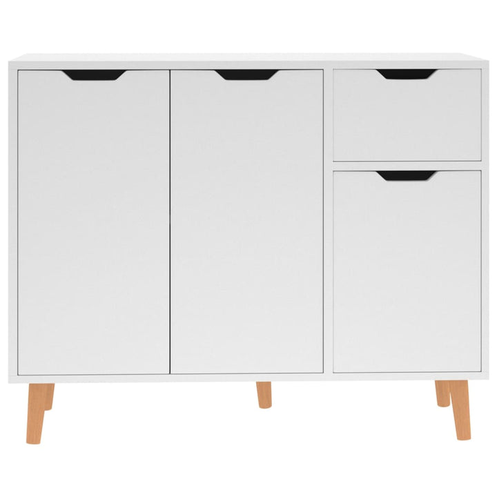 skænk 90x30x72 cm konstrueret træ hvid