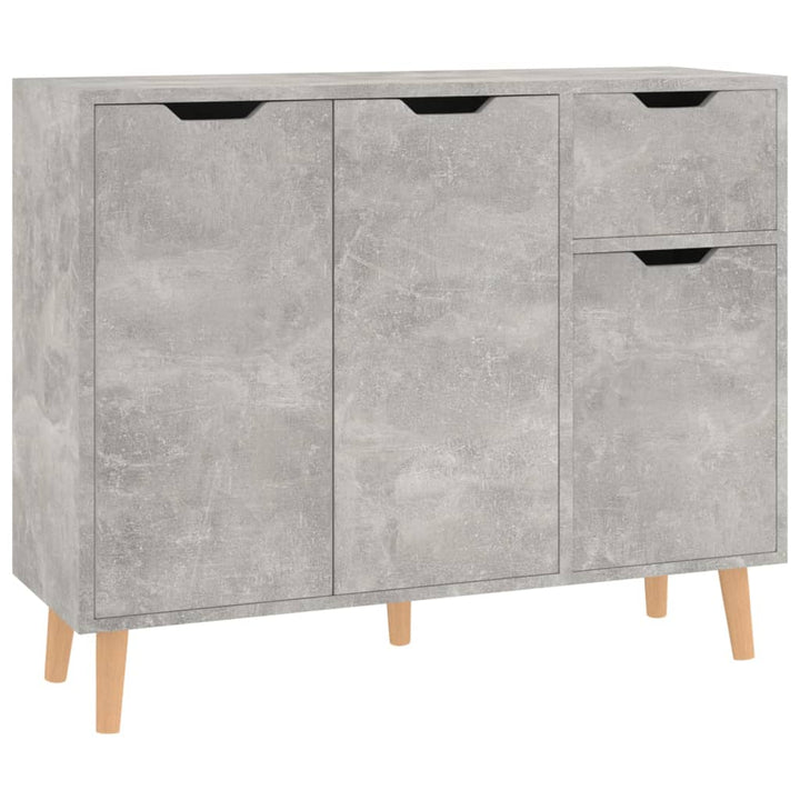 skænk 90x30x72 cm konstrueret træ betongrå