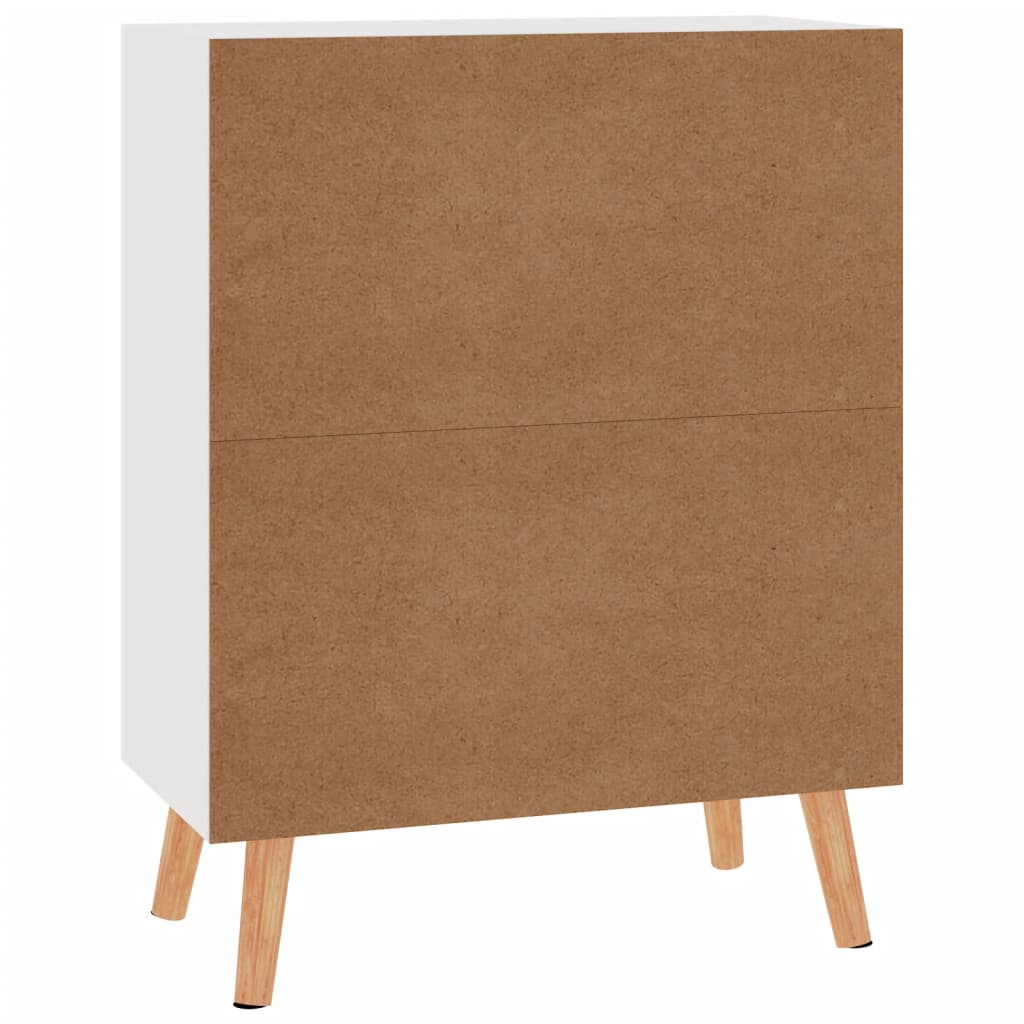 skænk 60x30x72 cm konstrueret træ hvid højglans