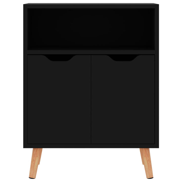 skænk 60x30x72 cm konstrueret træ sort højglans