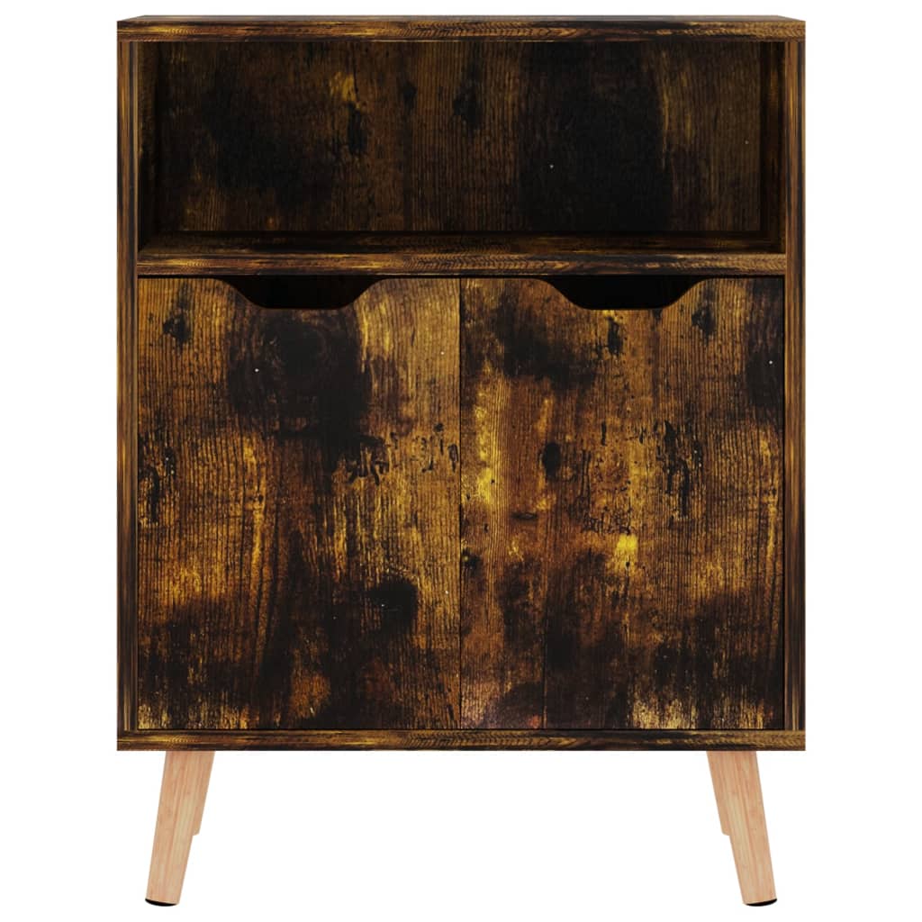 skænk 60x30x72 cm konstrueret træ røget egetræsfarve