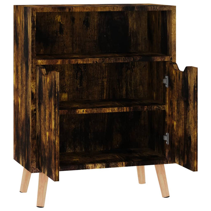 skænk 60x30x72 cm konstrueret træ røget egetræsfarve