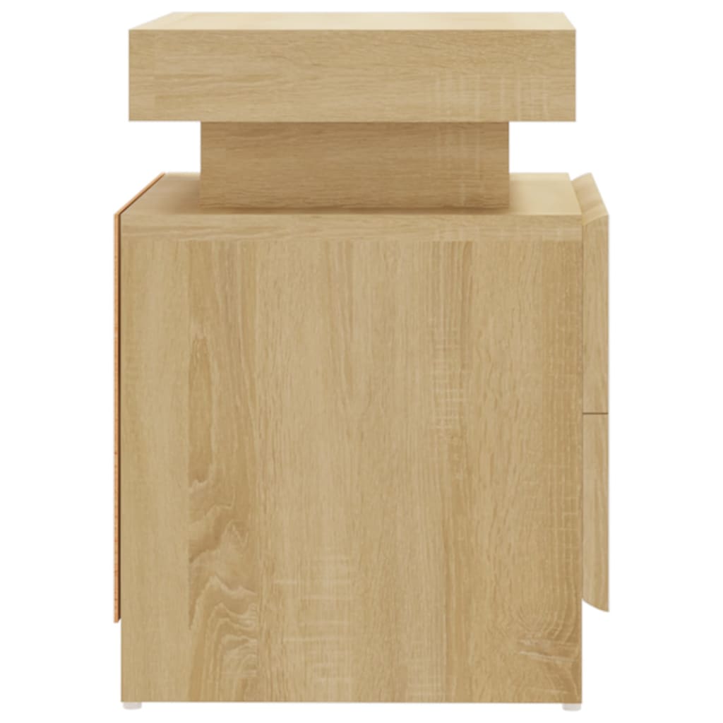 sengebord 45x35x52 cm konstrueret træ sonoma-eg