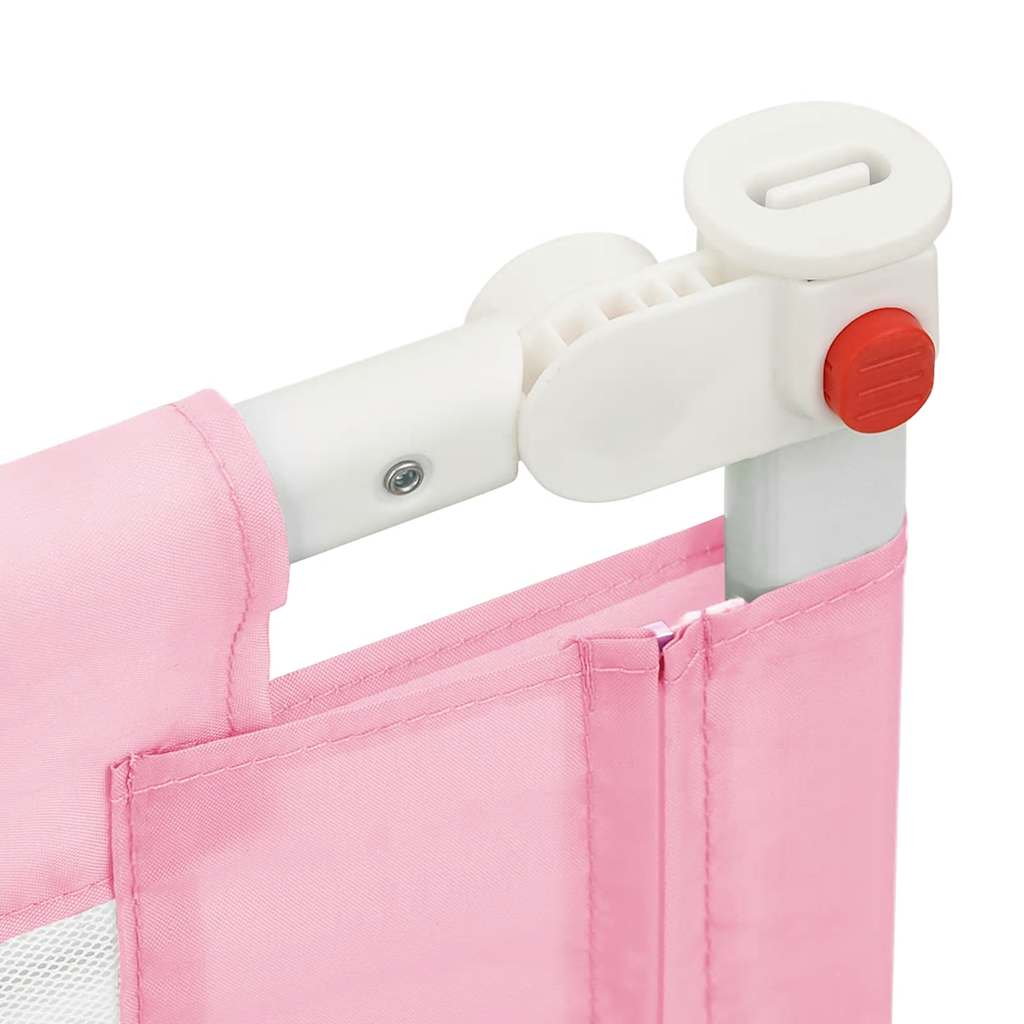sengehest til børneseng 90x25 cm stof lyserød