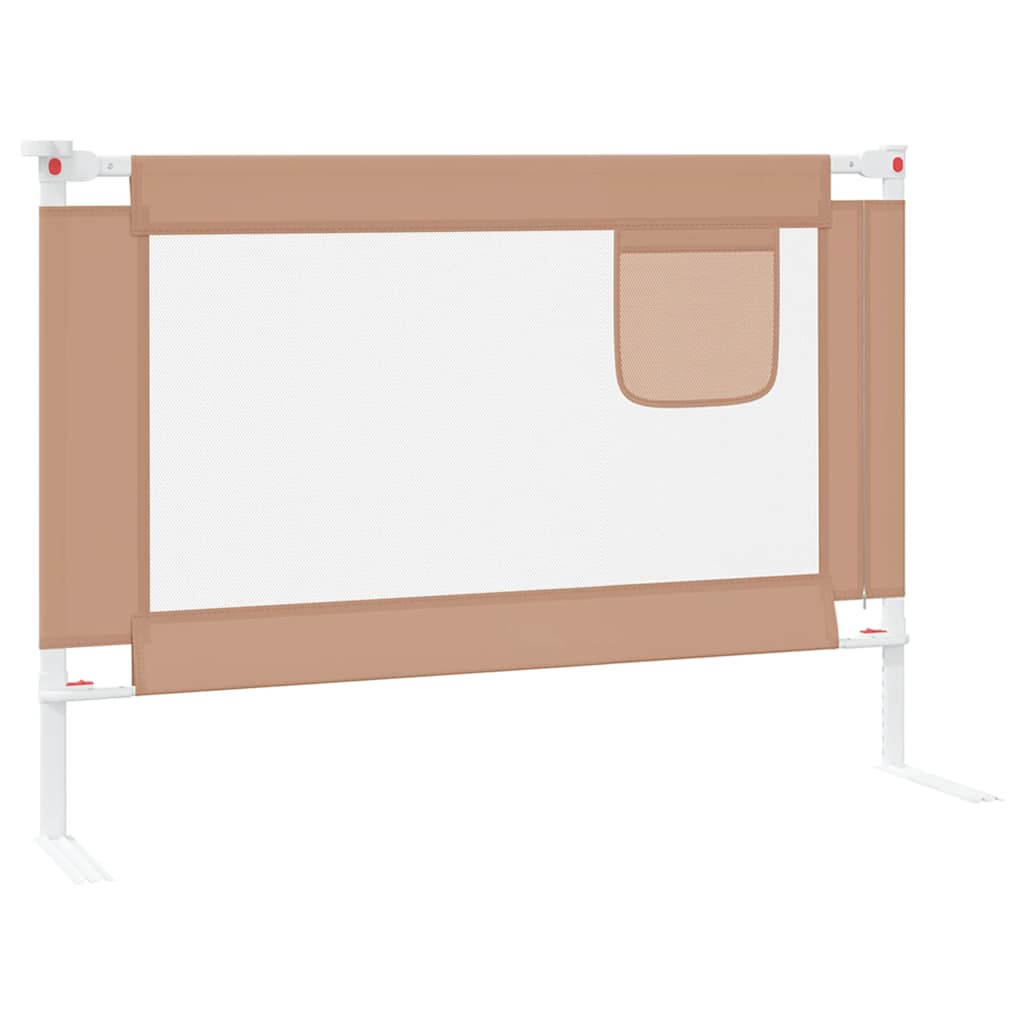 sengehest til børneseng 90x25 cm stof gråbrun