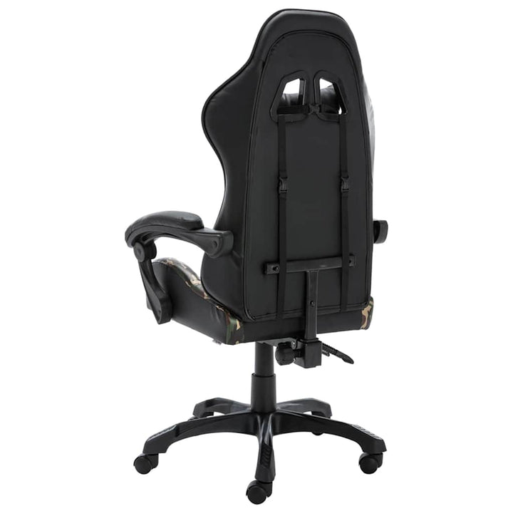 gamerstol kunstlæder sort og camouflage