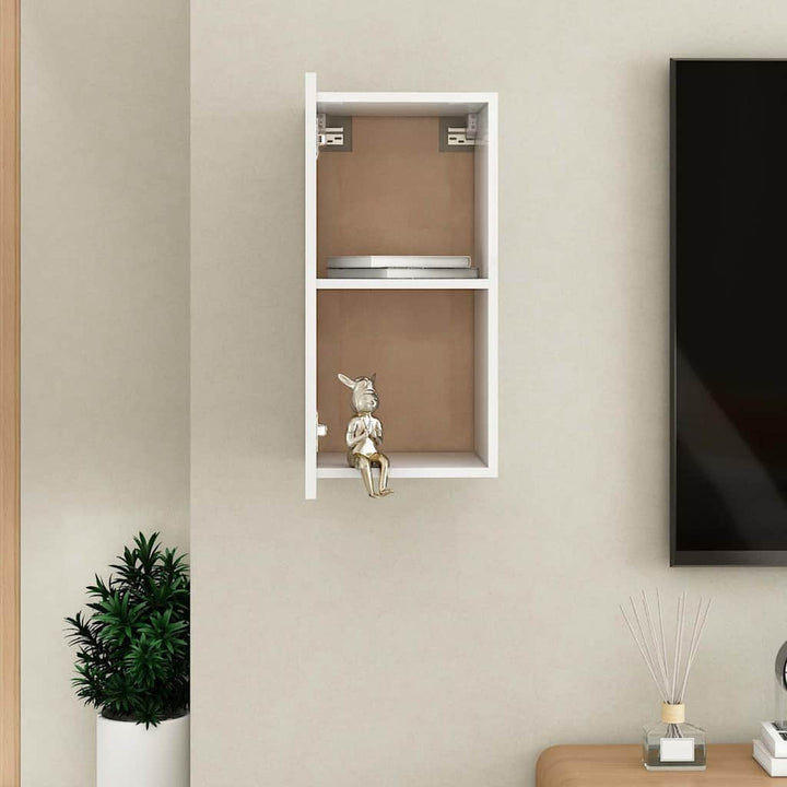 tv-bord 30,5x30x60 cm konstrueret træ hvid