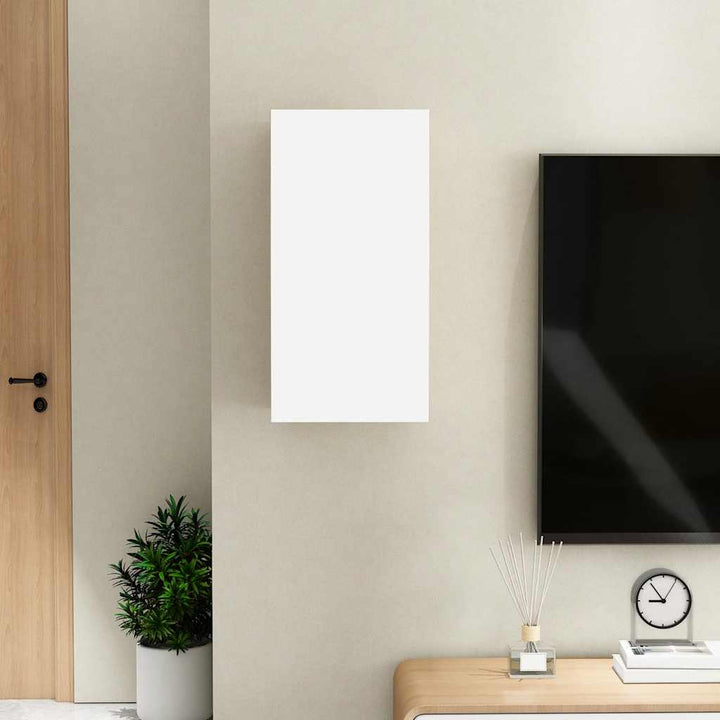 tv-bord 30,5x30x60 cm konstrueret træ hvid