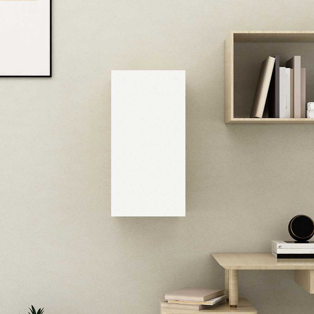 tv-bord 30,5x30x60 cm konstrueret træ hvid