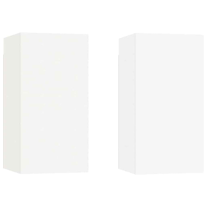 tv-borde 2 stk. 30,5x30x60 cm konstrueret træ hvid