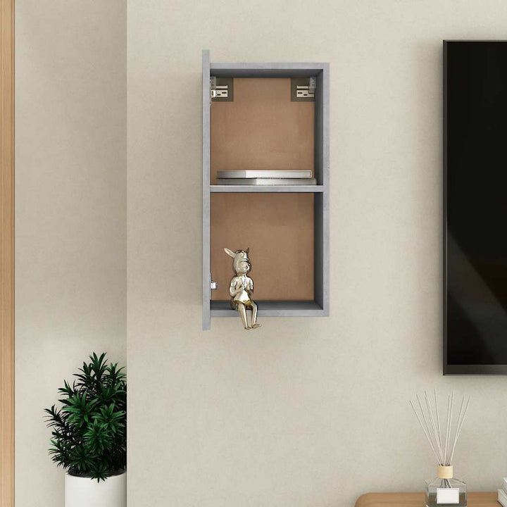 tv-bord 30,5x30x60 cm konstrueret træ betongrå