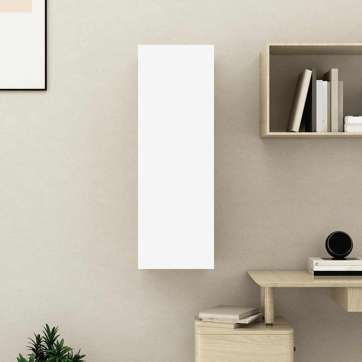 tv-skab 30,5x30x90 cm konstrueret træ hvid